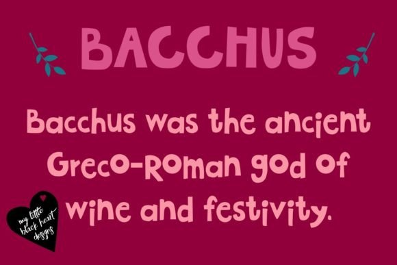 Bacchus: A Playful Display Typeface for Modern Editorial Design