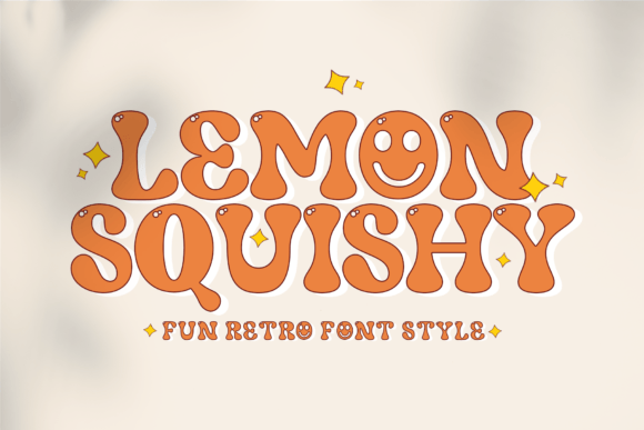Lemon Squishy: The Retro Display Font for Handmade Labels and Stickers