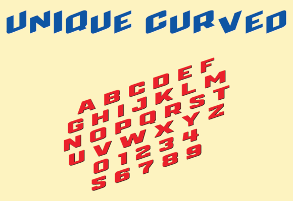 Unique Curved: The Quirky Display Font for Handmade Creators